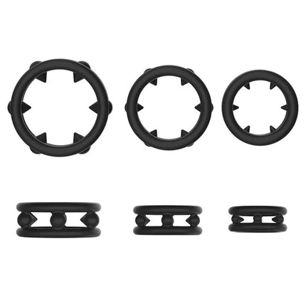 Male Cock Penis Ring with Soft Spikes S/M/L Size Silicone Ring Delay Ejaculation Adult Supplies Dick Erection Stretcher Sex Toys