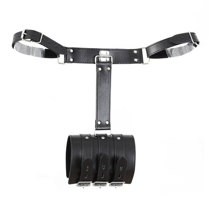Bdsm Discipline Belt Full Body Leather Bondage Restraint Straps Hand Behind Back Bondage Arm Binder Glove Sleeves Sex Product