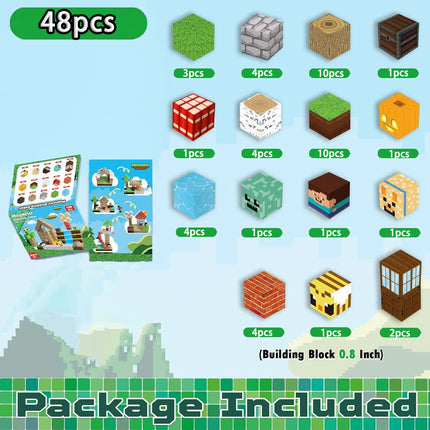 Magnetic Building Blocks Mine World Magnetic Forest House Lava Brick Cube Toys Set STEM Sensory 2026 Gift for 3+ Boy Girl Kid