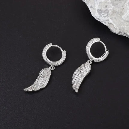 Hip Hop Ice Out Sparkling Round Inlaid Zircon Hypoallergenic Earrings for Men Women Fashion Cool Punk Rock Party Jewelry