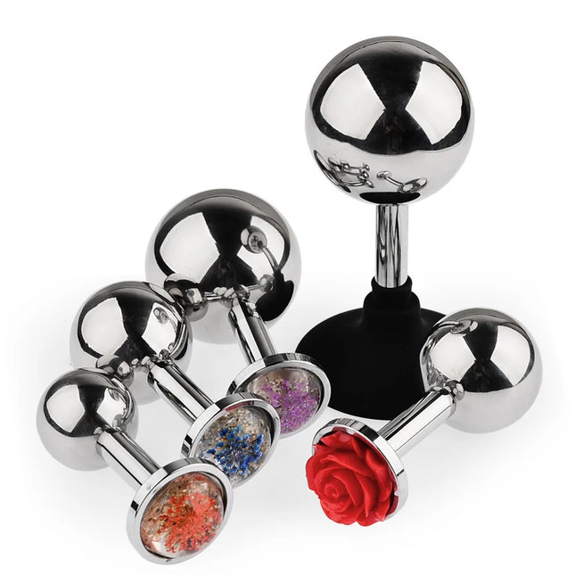 Stainless Steel Anal Plug Hollow Ultra Light Butt Plug Detachable Hollow Design Anal Plug Massager Dilator Masturbation Ass Plug