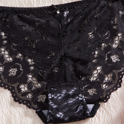 6-Piece Set Women's Underwear Set Sexy Patterned Lace Patchwork No Lining Comfortable Fitting Women's Push-Up Bra Sexy Lingerie