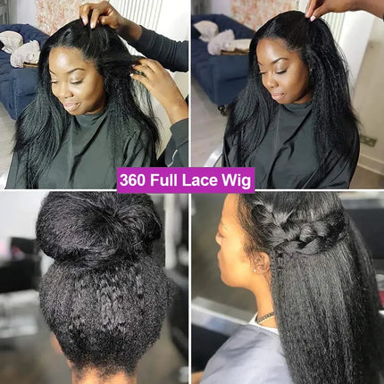 Kinky Yaki Straight Skinlike HD Lace Frontal Only Virgin Raw Virgin Human Hair Lace Closure Only PrePlucked Invisible Hair Exten
