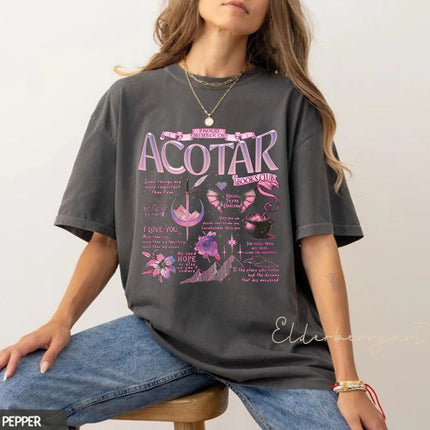 Proud Member of ACOTAR Book Club Shirt Fantasy Book Lover Tee Sarah J Maas Fan T-Shirt Comfort Bookish Shirt Aesthetic Tee