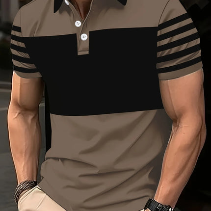 The 2025 summer new men's POLO shirt is a casual fashionable and breathable 3D printed men's T-shirt