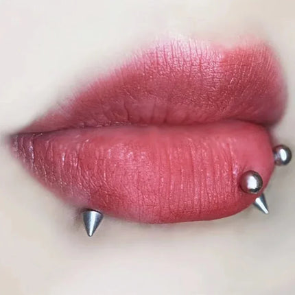 Fake Piercing Stud Set Fake Nose Ring Stud with Sticker Pack Fake Eyebrow Lips Piercing Non Piercied Earring Stud Body Jewelry