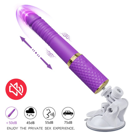Beginner Automatic Telescopic Dildo Vibrator With Suction Cup G Spot Orgasm Massager Anal Plug Stimulator Sex Toy for Women 18+