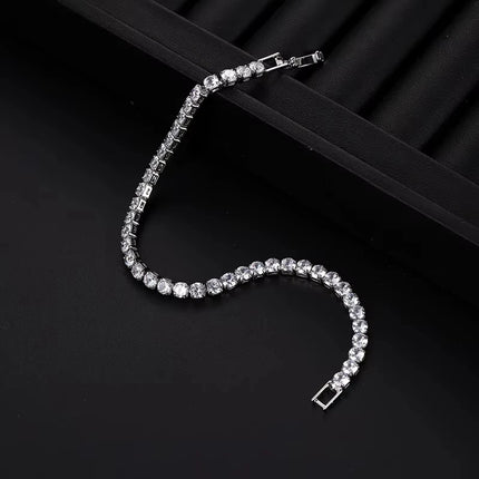New Luxury Gold Silver Color on Hand Princess Bracelet Bangle for Women Anniversary Gift Jewelry Wholesale