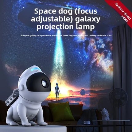 2026 New Space Dog Galaxy Moon Projection Light Bluetooth Speaker Dynamic Star Light Star Top Ambient Light