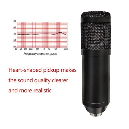 Professional BM800 Condenser Microphone Kit V8Sound Card Set Audio Mixer Live Podcast Equipment Bundle Streaming AudioSmartphone