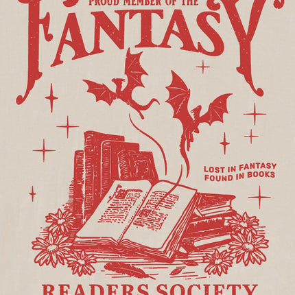 Women's Fantasy Readers Society Graphic T-Shirt Casual Round Neck Short Sleeve Tee with Slight Stretch Book Lovers Casualwear