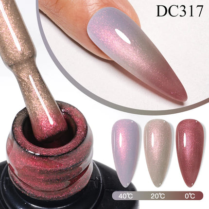 7ml Mtssii Glitter Jelly Thermal Gel Nail Polish Translucent Ombre Color Gel Polish Changing Temperature Varnish Nail Polish