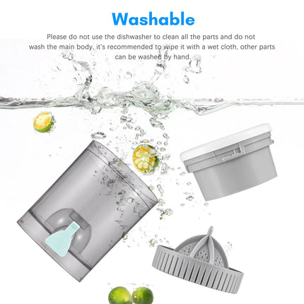Electric Orange Juice Squeezer Hands Free Portable Citrus Juicer for Orange Lemon Apple Tomato Grape USB Powered