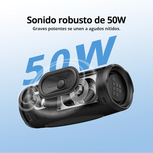 Tronsmart Mirtune C3 Plus 50W Bluetooth Speaker Upgrared Version with BT6, Auracast™ Sync, IPX7 Waterproof, 2026 Camping Gear