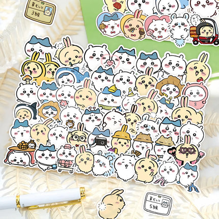 100pcs Kawaii Jiikawa Cartoon Stickers Decorative Desk Laptop Scrapbook Luggage Stationery Cute Graffiti Sticker for Kids Gift