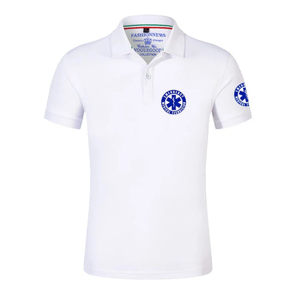 EMT Emergency Ambulance 2022 Men's New Summer Hot Sale Sports Polos Shirts Casual Shorts Sleeves Solid Color Outdoor T-Shirt Top
