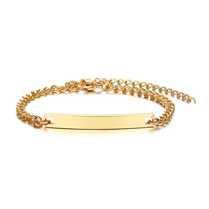 Vnox Adjustable Length Kids Babi ID Bracelets Anti Allergy Stainless Steel Girl Boy Children Anti Lost Jewelry Custom Name Phone