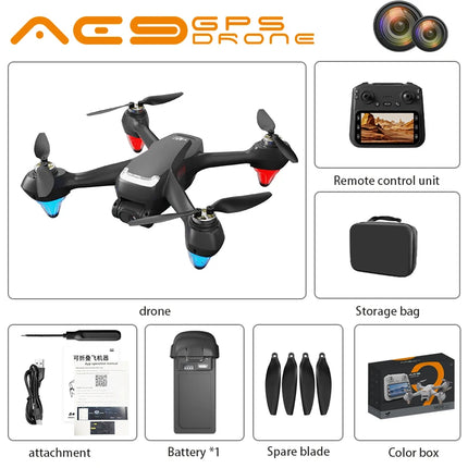 AE9 New GPS Drone RC 8K Dual Camera 5G Laser obstacle avoidance 4.5-inch LCD intelligent screen control long endurance RC Toy
