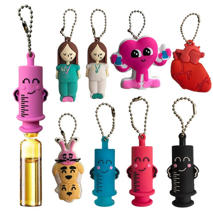 1PC Ampoule Bottle Opener Keychain Syringe-Shaped Cutter Nurse Doctor Ampoule Bottle Opener Aid Medication Vial Breaker Tool