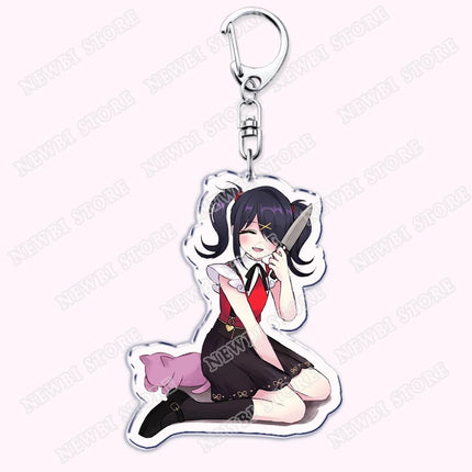 Video Game Ame Chan Keychains for Women Accessories Needy Streamer Emoji Cat Overload Girl Overdose Keyring Fans Friends Gifts