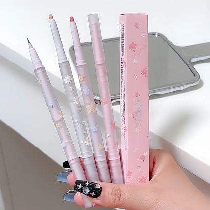 FAMOTY Double Head Eyeliner Liquid Down To Shadow Pencil Eye Highlighting Eyeshadow Stick Natural Big Eye Makeup Gel Pen