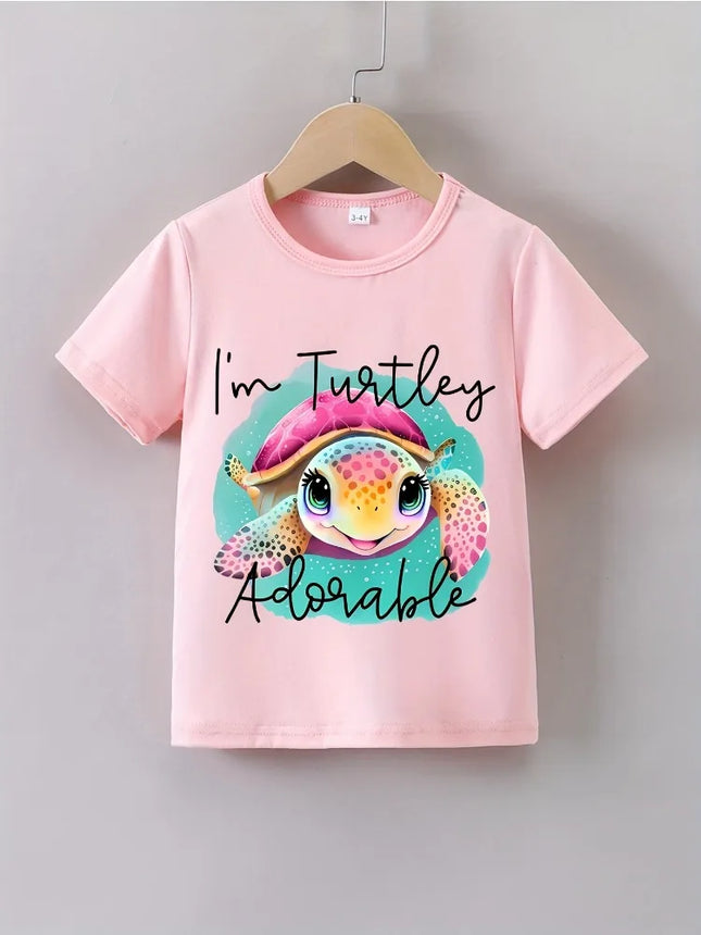Summer Baby Boy Clothes Kid Girls Casual Sea Turtle Printed T-shirts Children Fashion Crew Neck Short Sleeve Top