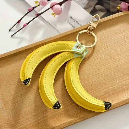 Cute Banana And Fruit Keychains For Bag Backpack Car Keys Decoration