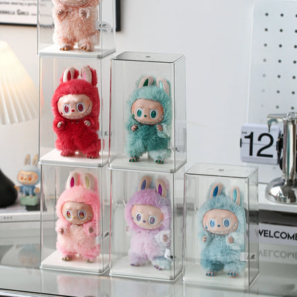 Trendy Transparent Silicone Rubber Display Box Blind Box Storage Case Protective Stand for Toys Collectibles