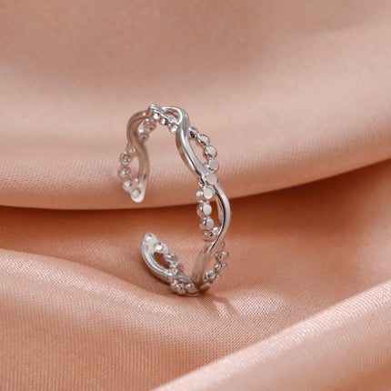 Skyrim Stainless Steel Women Rings Geometric Heart Aesthetic Adjustable Open Finger Ring Fashion Party Jewelry Gifts Wholesale