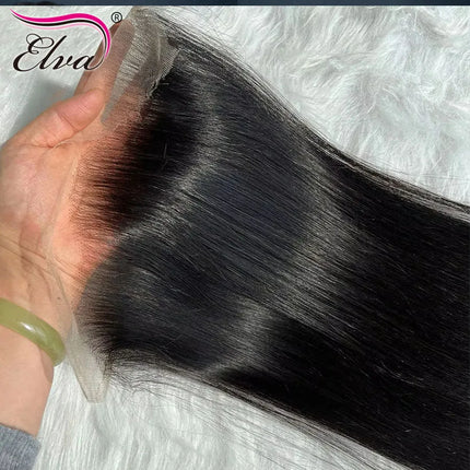SKINLIKE 5X5 9X6 HD Lace Closure Only Straight Hair Invisible Melt Skins Swiss Lace Preplucked Natural Black 100% Human Hair 13x6 13x4 HD Lace Frontal Only