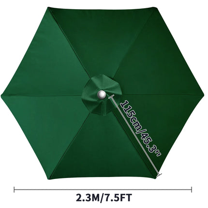 Waterproof Replacement Umbrella Cloth 2/3M Patio Parasol Cover UV-Anti Canopy Cover Replacement Parasol Cover for Balcony Garden