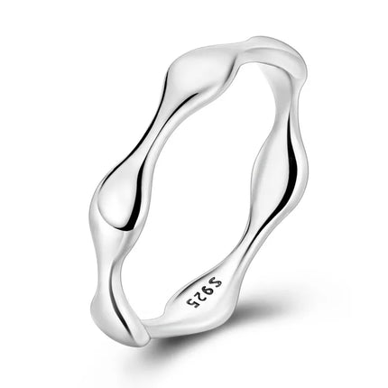 Shine Zircon Ring 925 Silver Original Stone Multi Layer Simple Infinitely Wide Rings For Women FineJewelry Wedding Party Gift