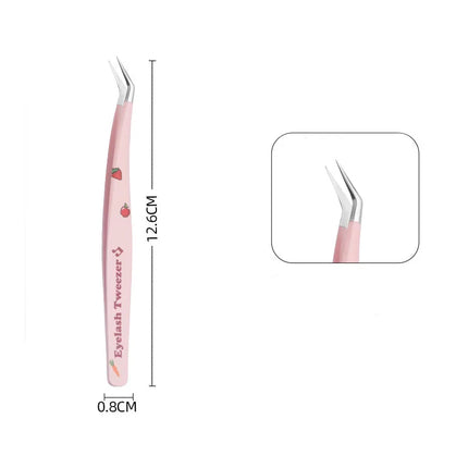 6 Types False Eyelash Tweezers Stainless Steel Anti-static Pincet Curved Strip 3D Lashes Extension Tweezer Makeup Tools