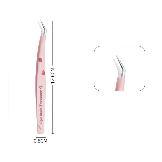 6 Types False Eyelash Tweezers Stainless Steel Anti-static Pincet Curved Strip 3D Lashes Extension Tweezer Makeup Tools