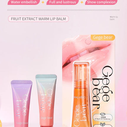Gege Bear Moisturizing Color-changing Lip Balm with natural ingredients for soft, smooth lips all summer long