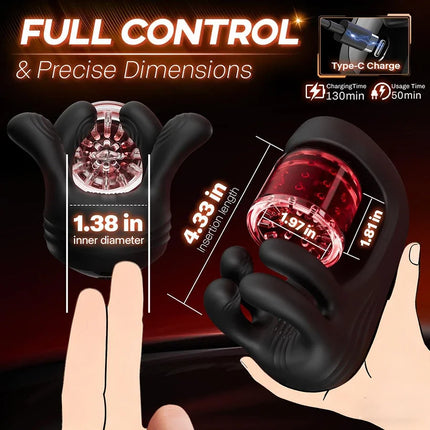 Adult Male Sex Toy Penis Stimulator Massager 9 Vibration Rotation Suction Modes USB Rechargeable Masturbation Cup Adult Supplies