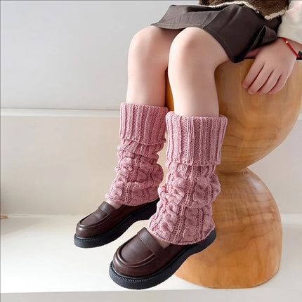 Sweet Children Leg Warmers Lolitas Twist Knitted Socks Korean Baby Girls Warm Foot Cover Guards Elastic Versatile Elephant Socks