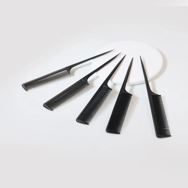 5pcs Rat Tail Comb Set, Distribution Styling Hair Comb, Edge and Back Brushes to Smooth Hair，Special for real hair wigs