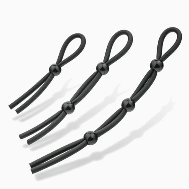 Adjustable Colorful Ejaculation Delay Erection Rings Rope Binding Ball Stretcher Sperm Penis Ring Male Lock Rope Adult Sex Toys