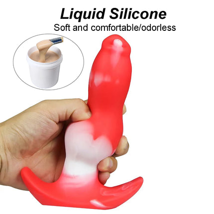 Adult Sex Games Anal Plug With Tail Soft Silicone Dog Knot Butt Plug Wearable Tail Detachable Cosplay Sex Toys For Women Men