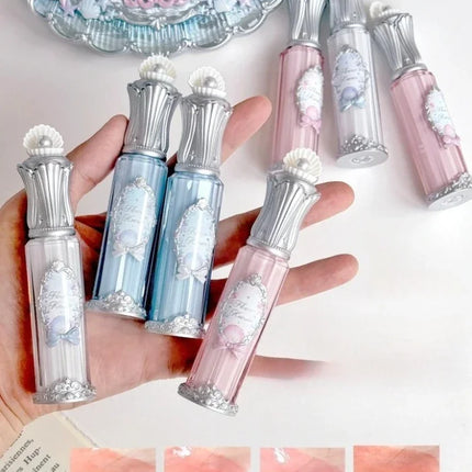 Flower Knows Shells Jewel Collection Makeup Lip Glaze Essence Honey Moisturizing Long-lasting Glossy Gloss Delicate Cosmetics