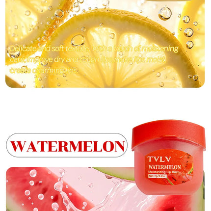 8 Fruit Lip Balm Set with Spoon Lip Care Autumn and Winter Moisturizing Lip Mask Set