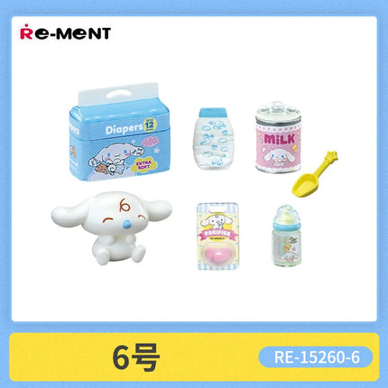 Genuine Re-Ment Cinnamoroll Market Supermarket Retail Department Store Miniature Scene  Blind Box Anime Character Model Toys