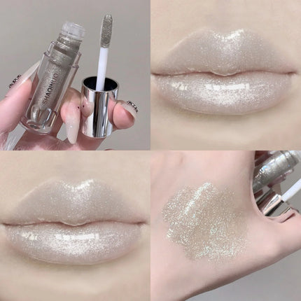 NEW Water Glazed Mirror Lip Gloss Makeup Crystal Nude Jelly Moisturizing Lip Glaze Long Lasting Black Liquid Lipstick Cosmetics