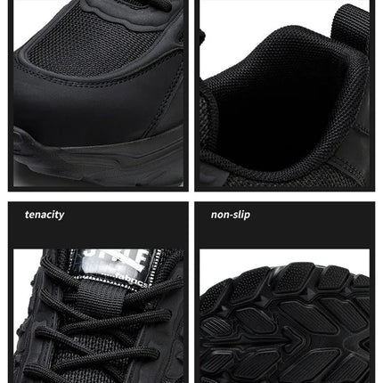 white work shoes lightweight comfortable safety shoes man women work shoes with a steel toe puncture proof safety work sneakers