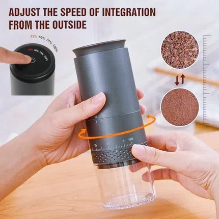 New Portable Electric Power Display Coffee Bean Grinder 38 Gears External Adjustable USB 2000mAh Household Burr Coffee Machine