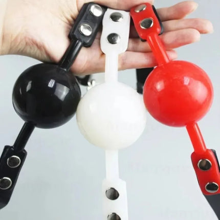 2026  Solid Silicone Mouth Gag Ball PU Leather Band BDSM Bondage Oral Fixed Pet Cosplay Restraint Sex Toy for Couple Adult Game