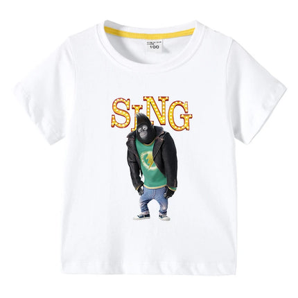 Kids Clothing Short Sleeve t shirts Sing Movie Graphic Children's Summer Casual Cute Cotton Tee