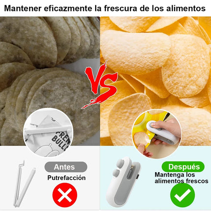 Mini Heat Bag Sealer Rechargeable Food Packaging Heat Sealer Handheld Plastic Bag Sealing Machine Food Package Clip Bag Sealer