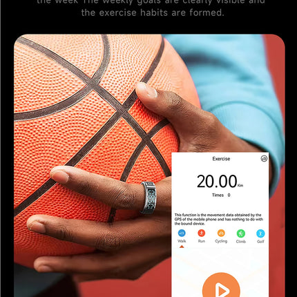 2026 New Smart Ring Display Screen Gestures Brush Video 5ATM Waterproof  Remote Camera Blood Pressure Monitoring For Men Women